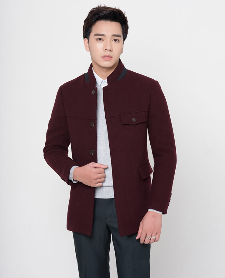 ÁO DẠ NAM MÀU RƯỢU NHO