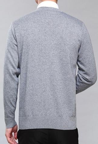 Áo len cashmere màu ghi-1