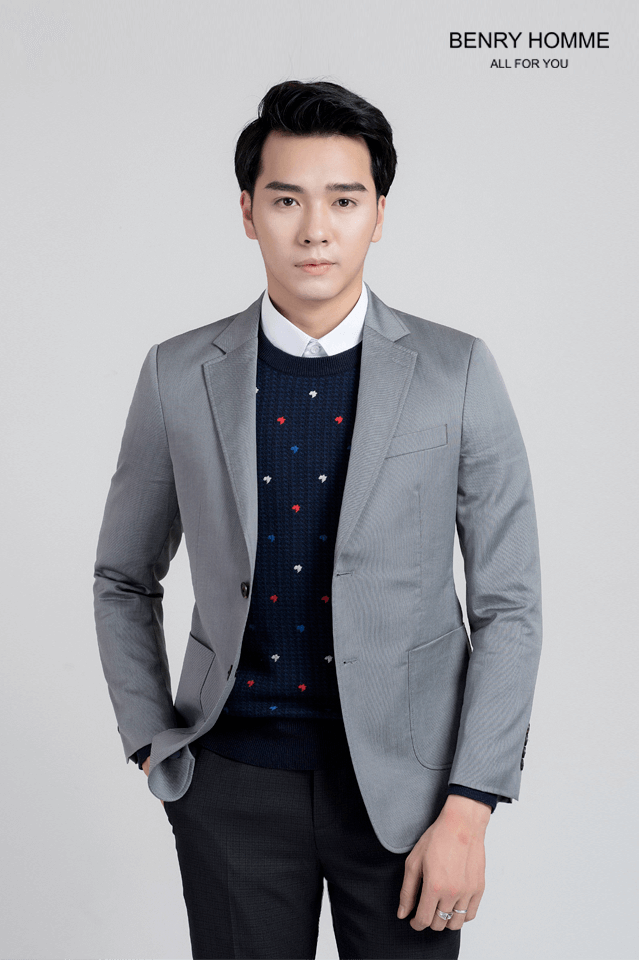 ÁO BLAZER MÀU GHI SÁNG